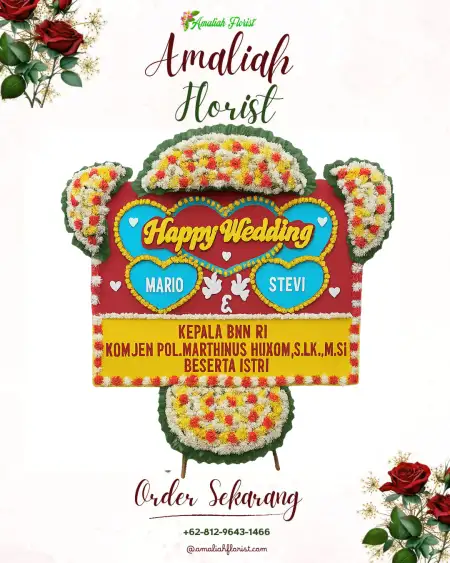 Papan Bunga Pernikahan Gubug